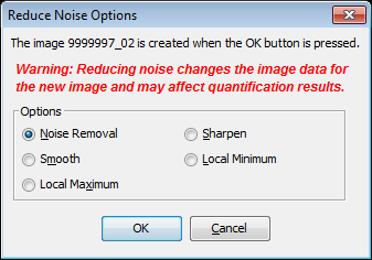 Image Studio 5.0 Reduce Noise Options