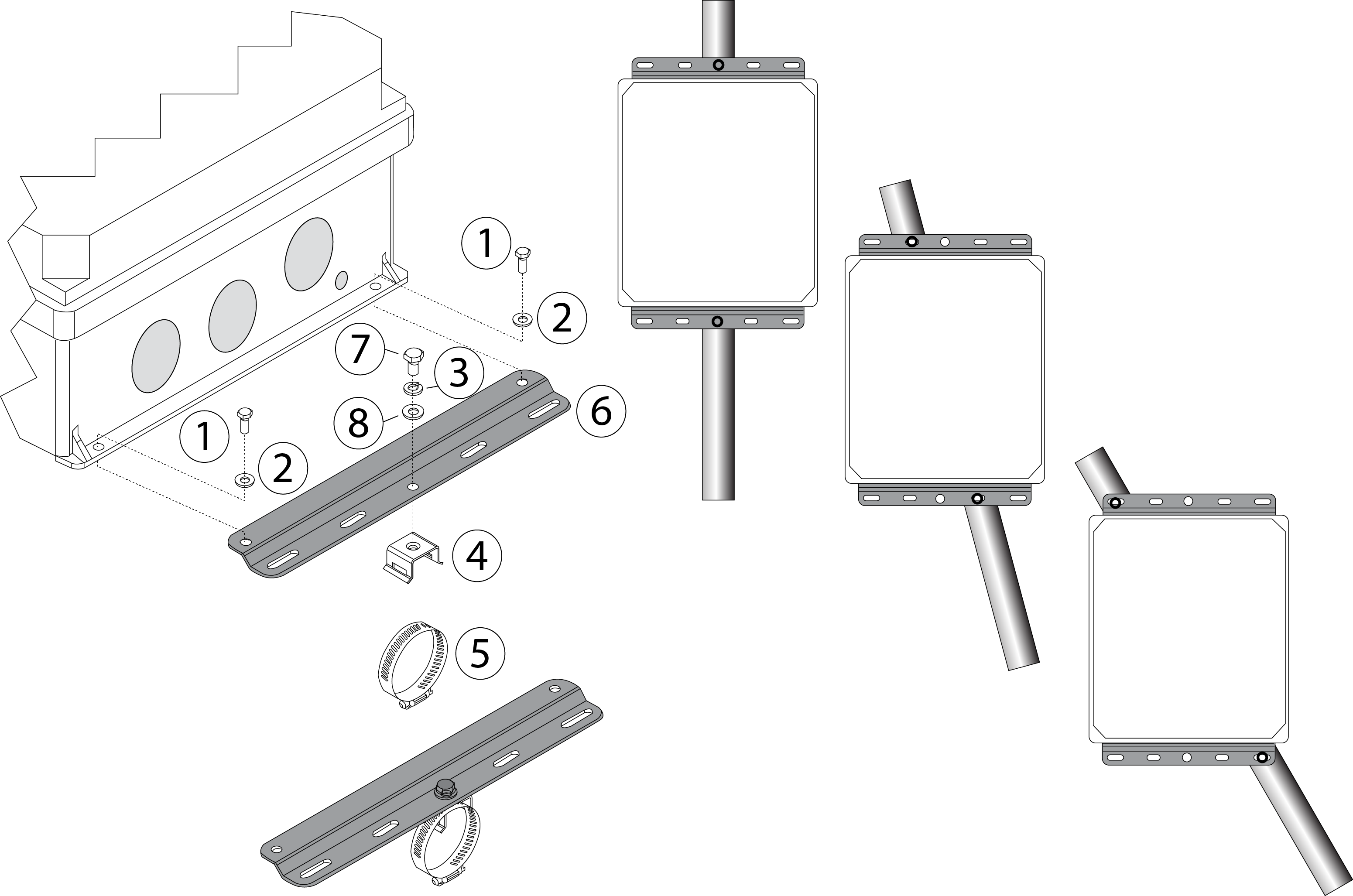 Enclosure mounting hardware