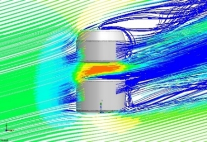 Windflow distortion around the FT205